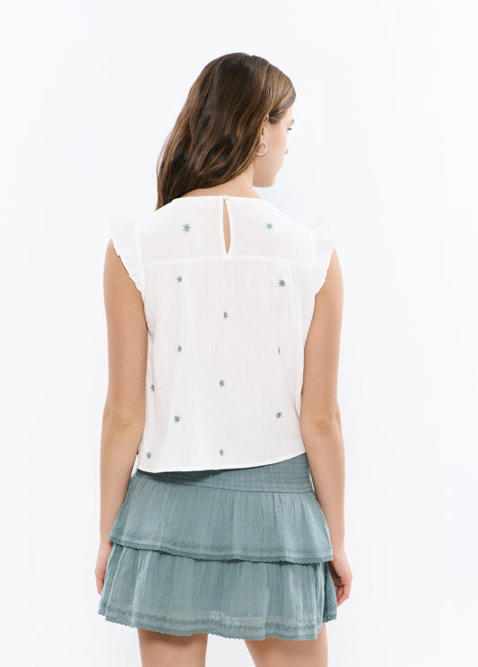 Blusa dobetela bordados