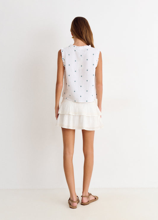Blusa dobletela bordados