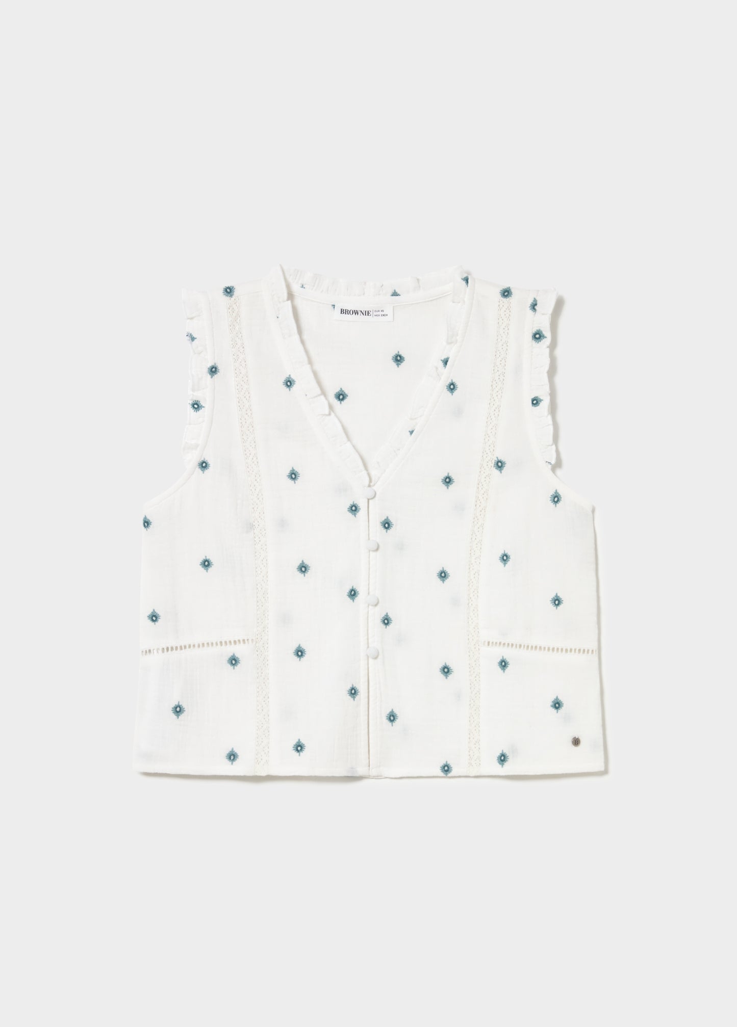 Blusa dobletela bordados