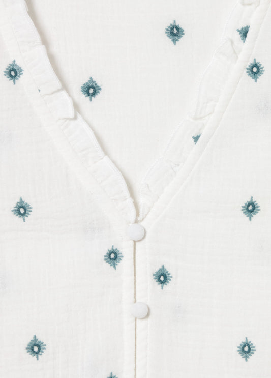Blusa dobletela bordados