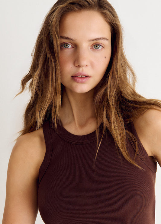 Tank top basico marron