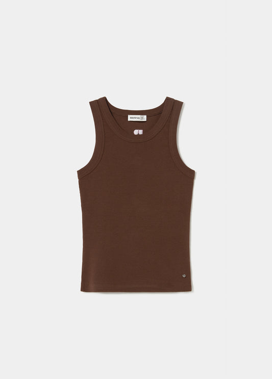 Tank top basico marron