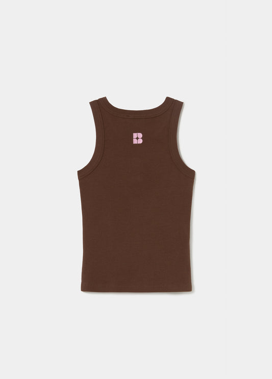 Tank top basico marron