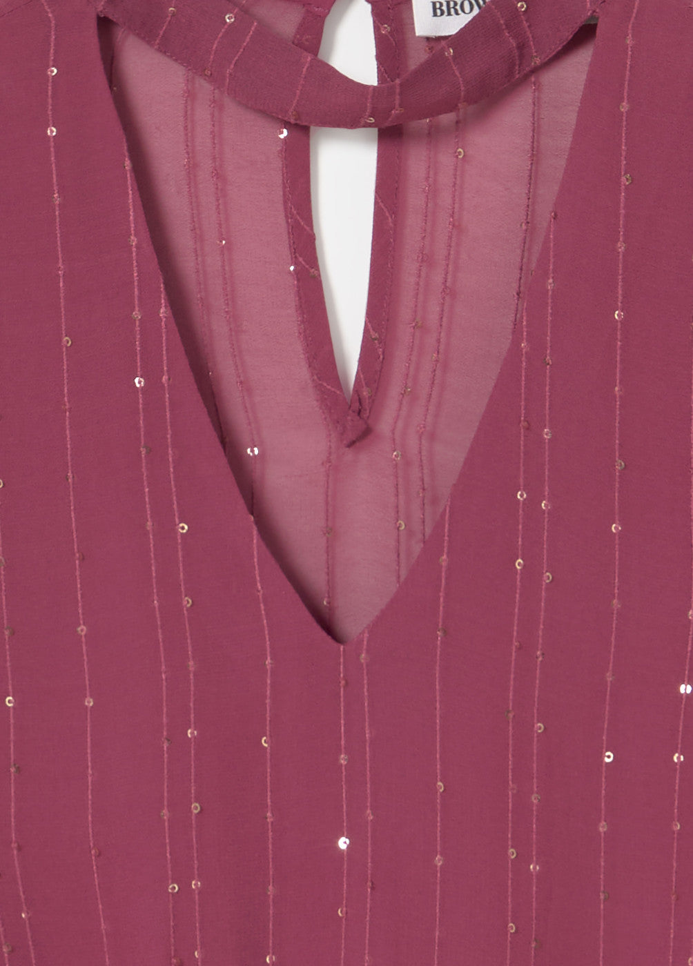 Blusa choker lentejuelas