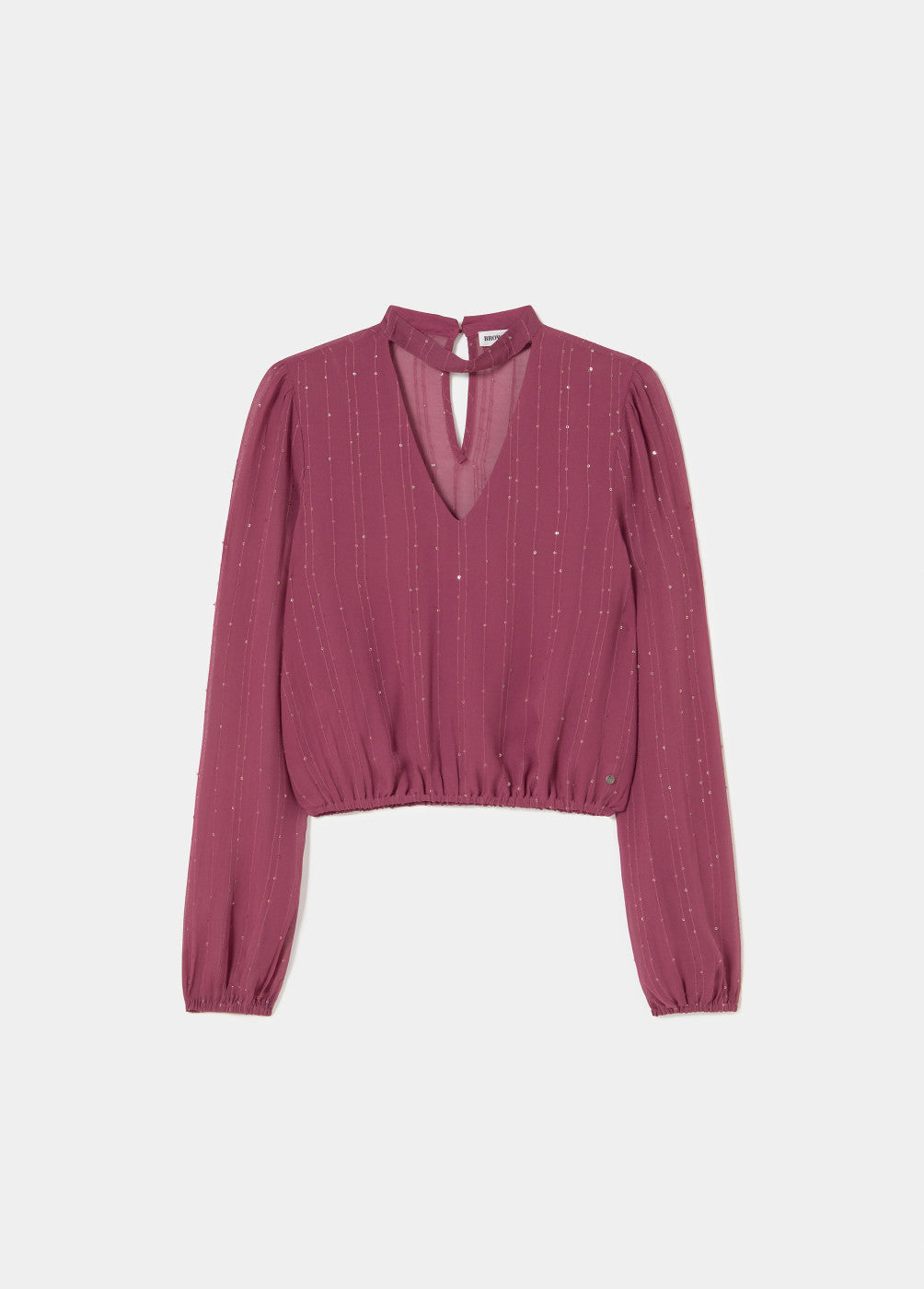 Blusa choker lentejuelas