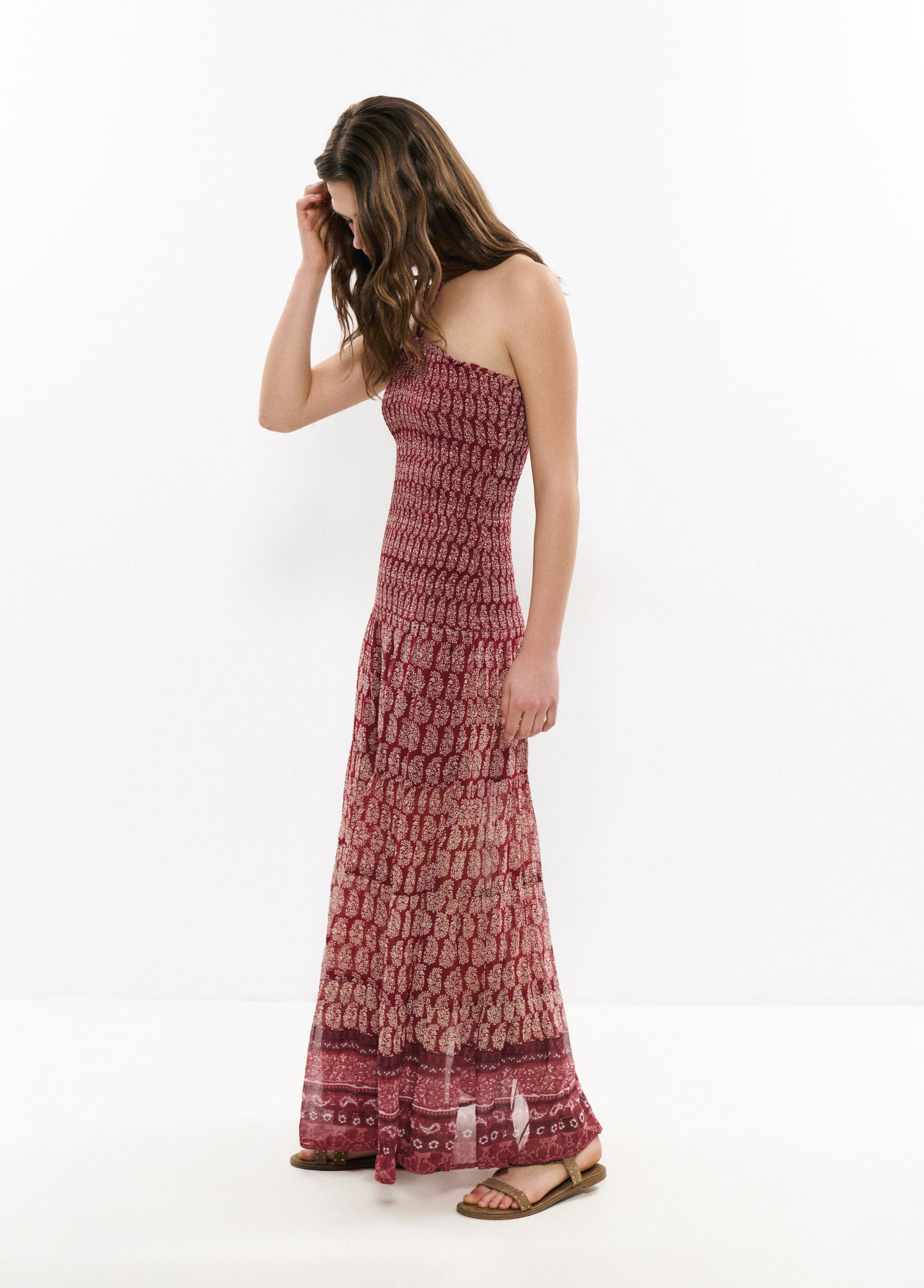 Vestido engomado estampado