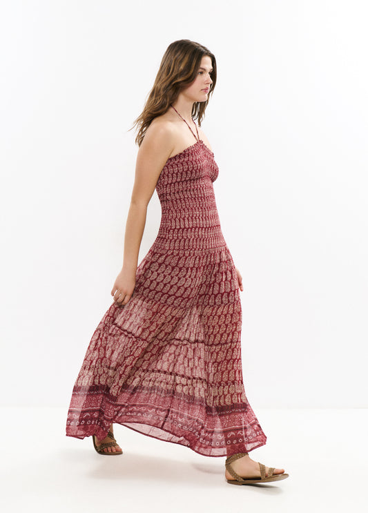Vestido engomado estampado