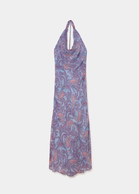 Vestido estampado drapeado