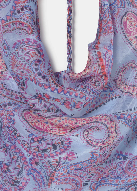 Vestido estampado drapeado