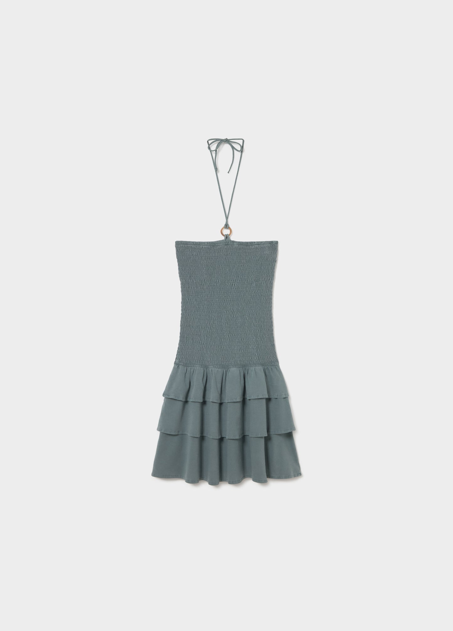 Vestido smock volantes