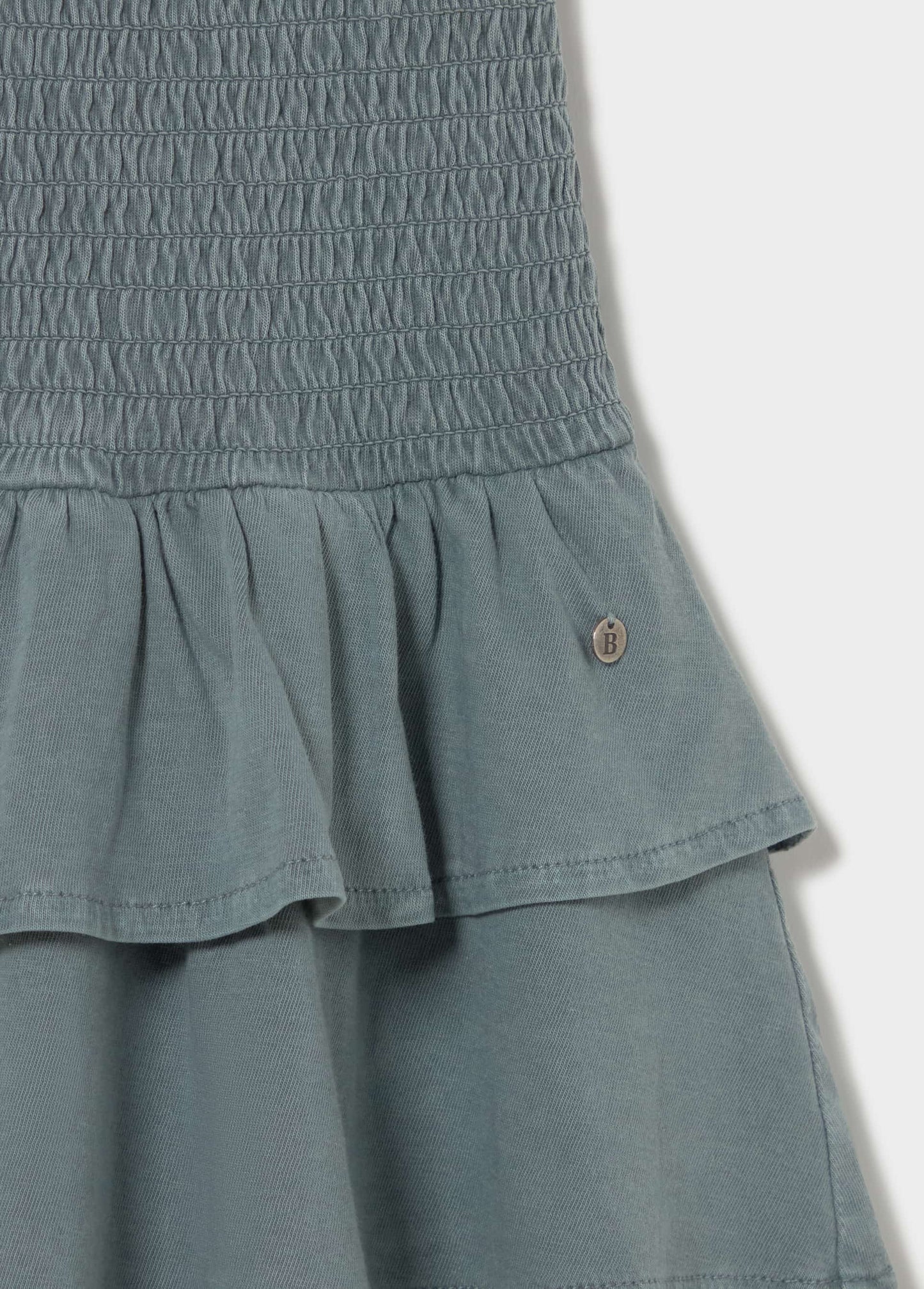 Vestido smock volantes