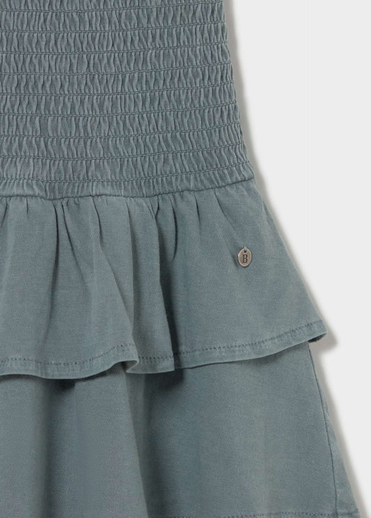 Vestido smock volantes