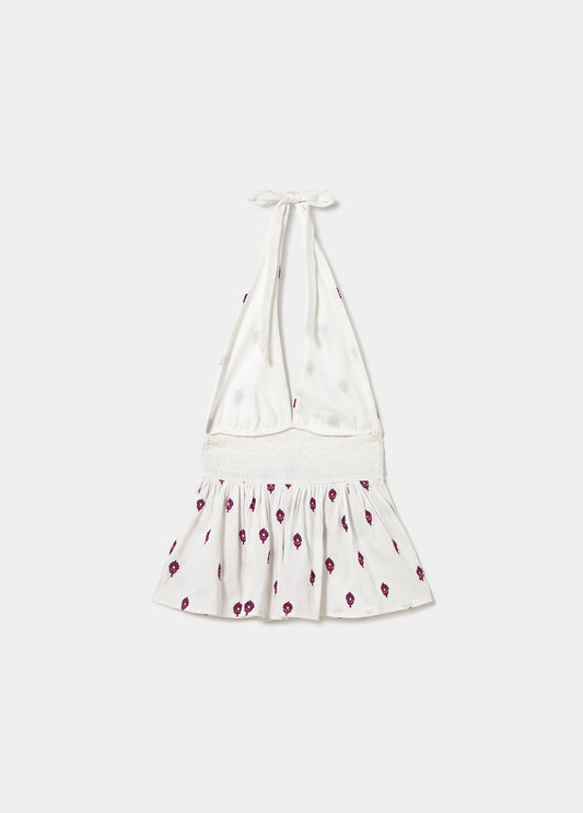 Top halter bordados