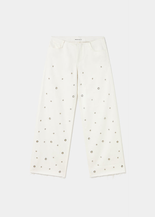 Pantalón eyelets allover