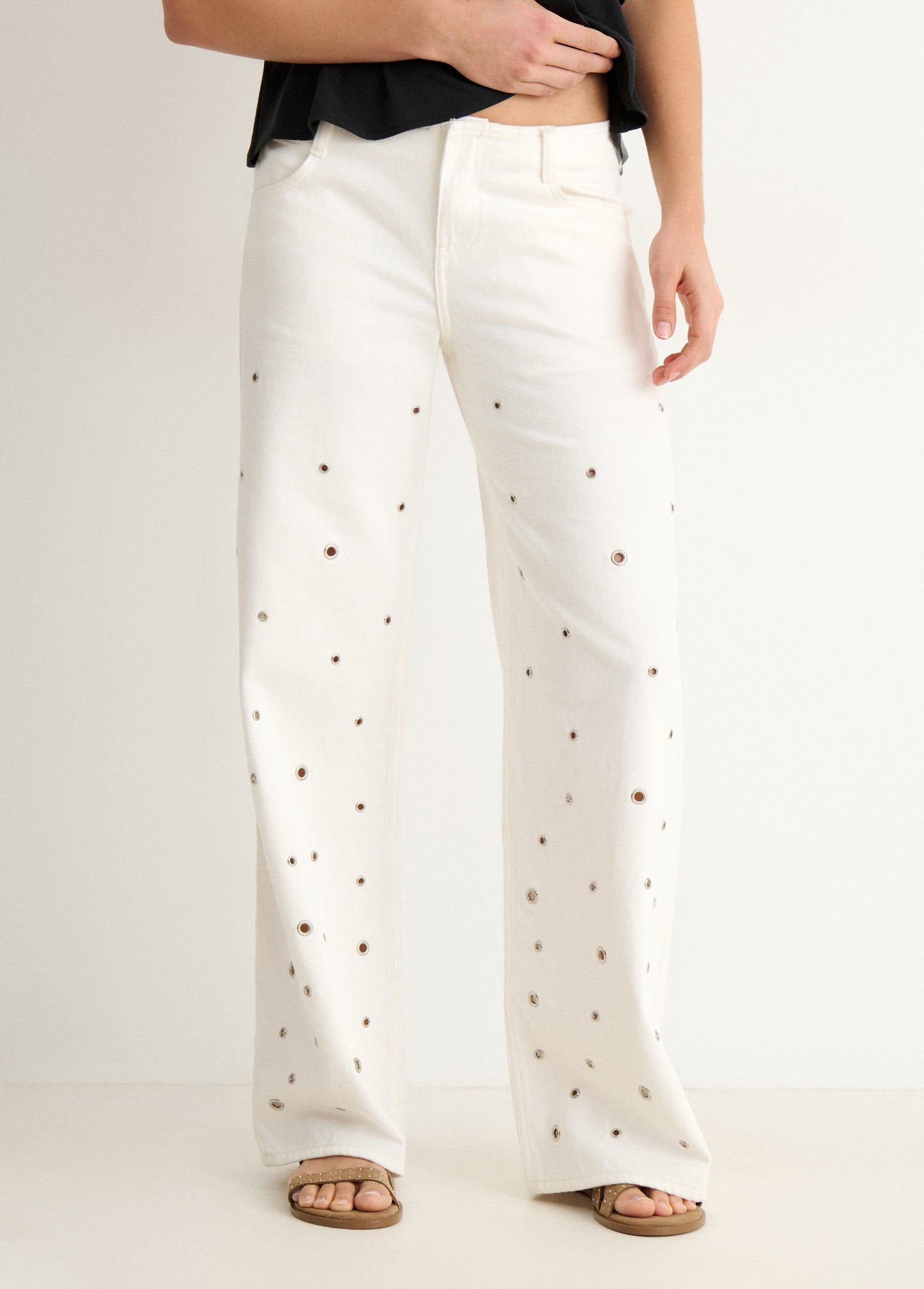 Pantalón eyelets allover