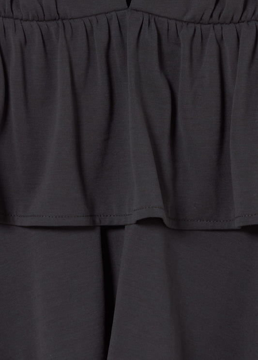 Vestido halter multivolantes