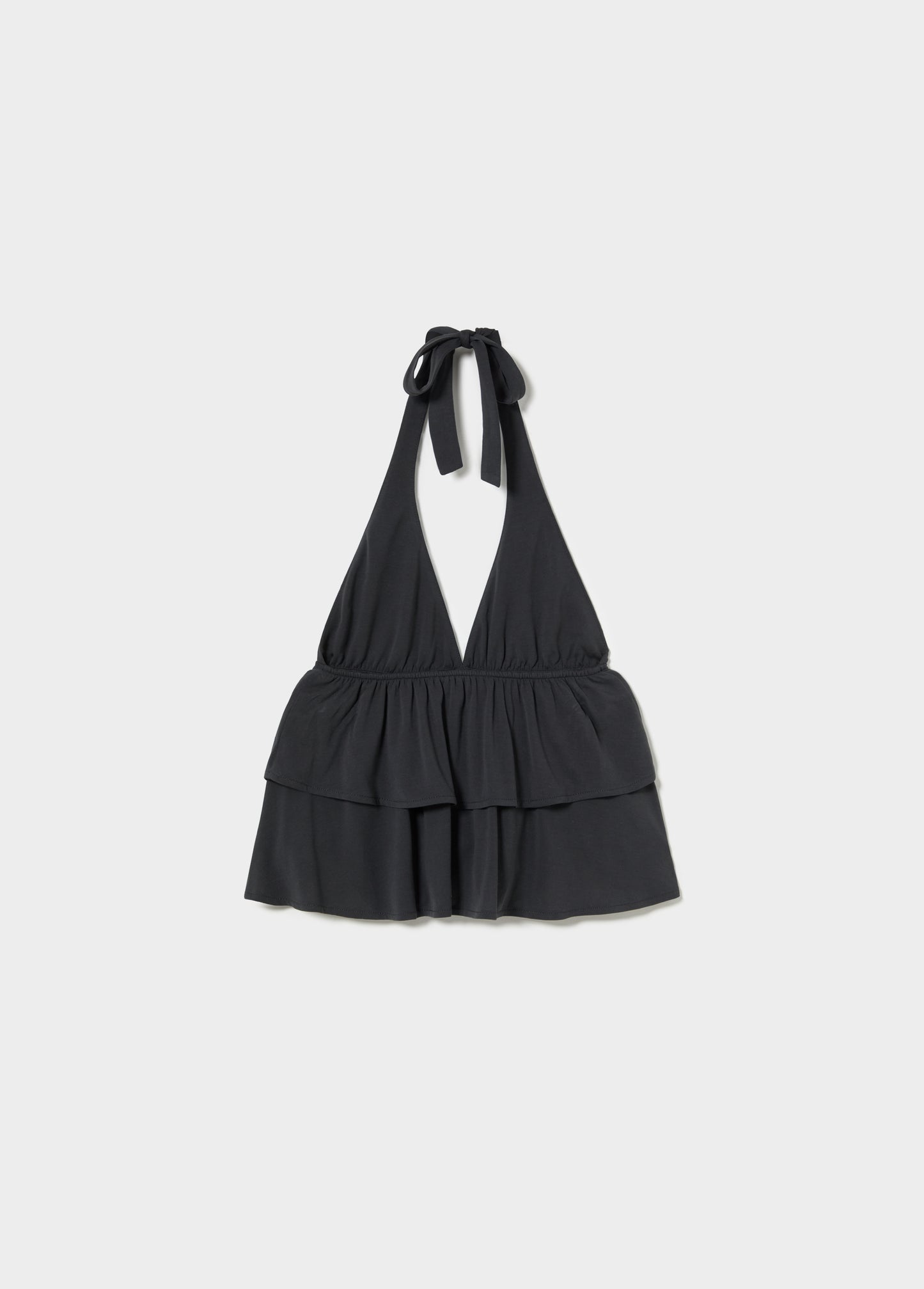 Top halter multivolantes