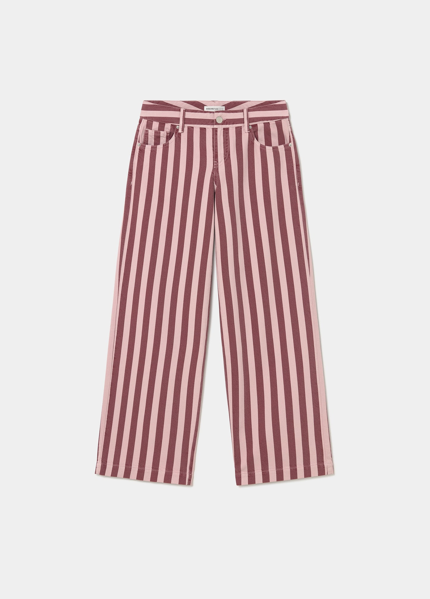 Pantalón recto estampado rayas