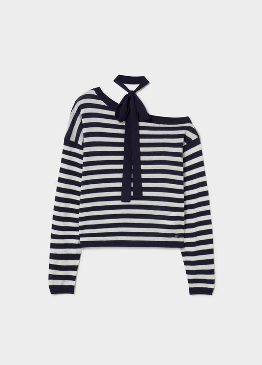 Jersey asimétrico rayas choker