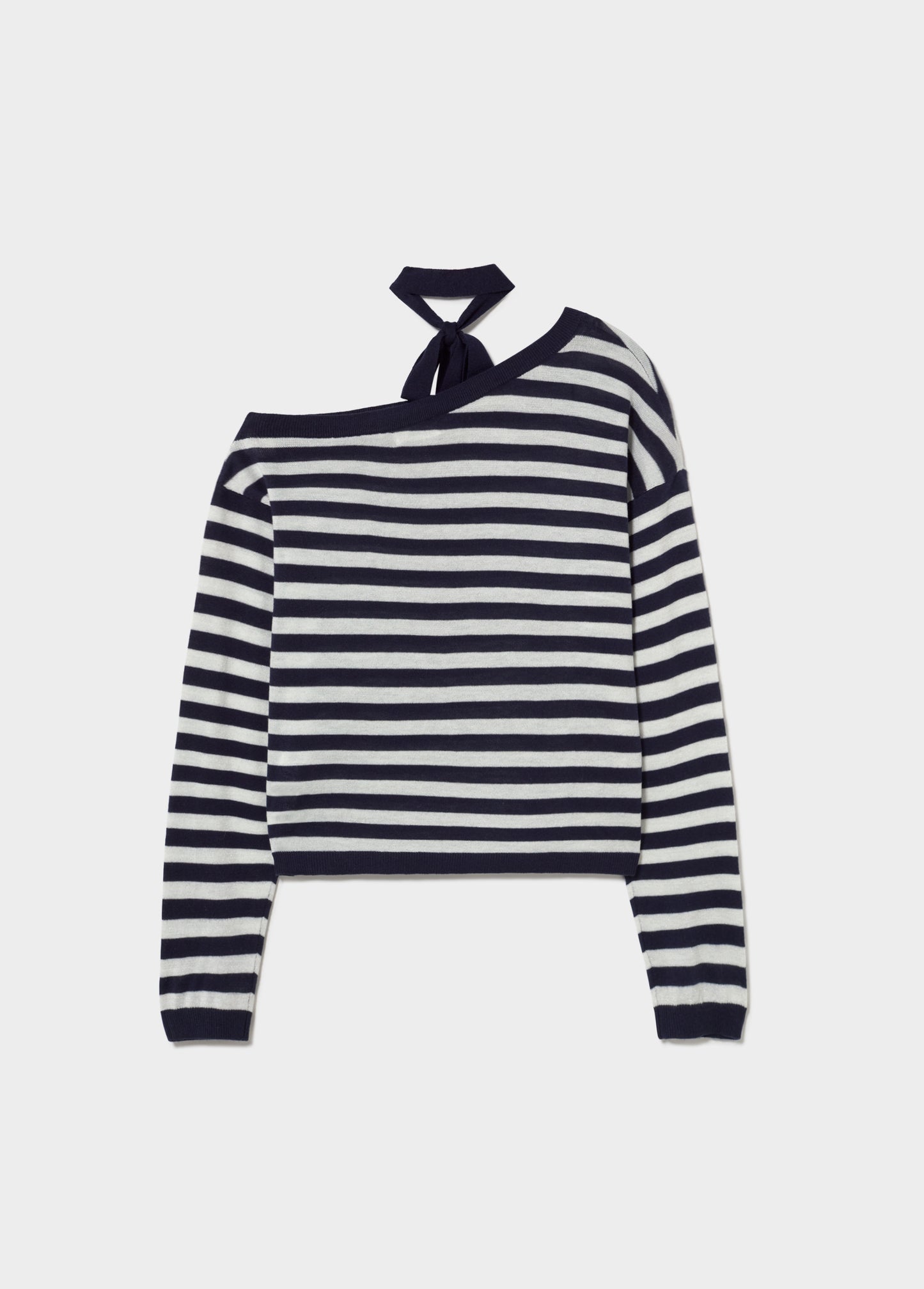 Jersey asimétrico rayas choker