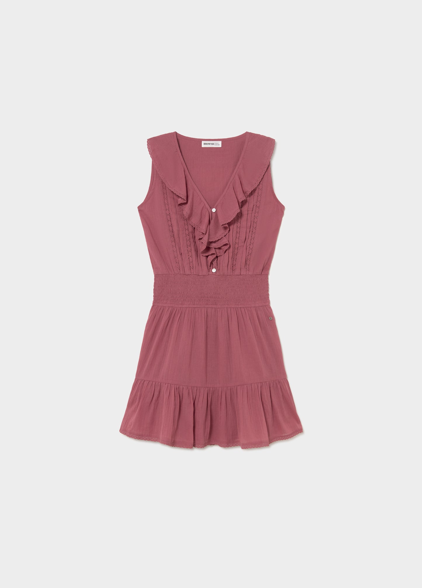 Vestido corto volantes