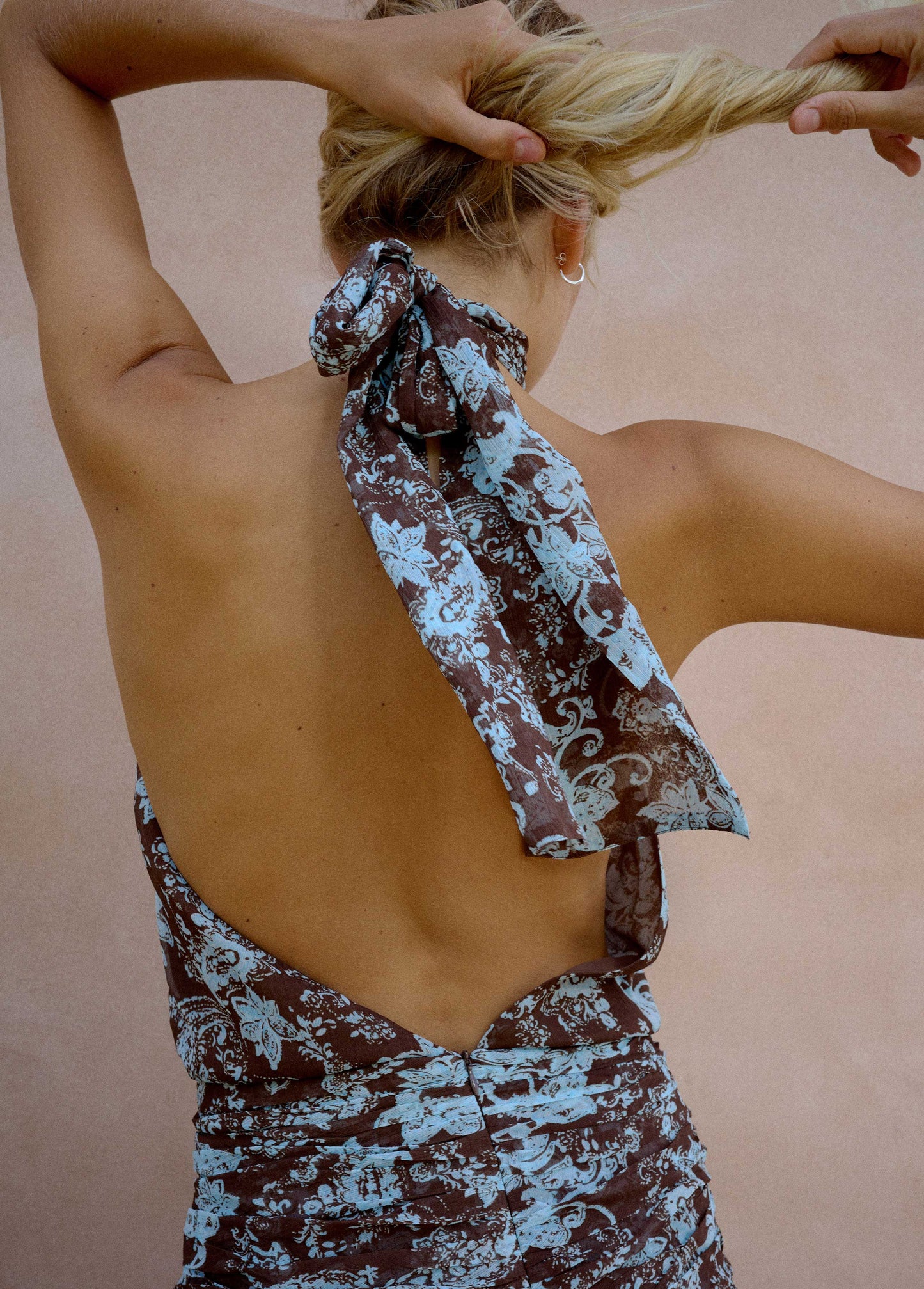 Vestido largo estampado