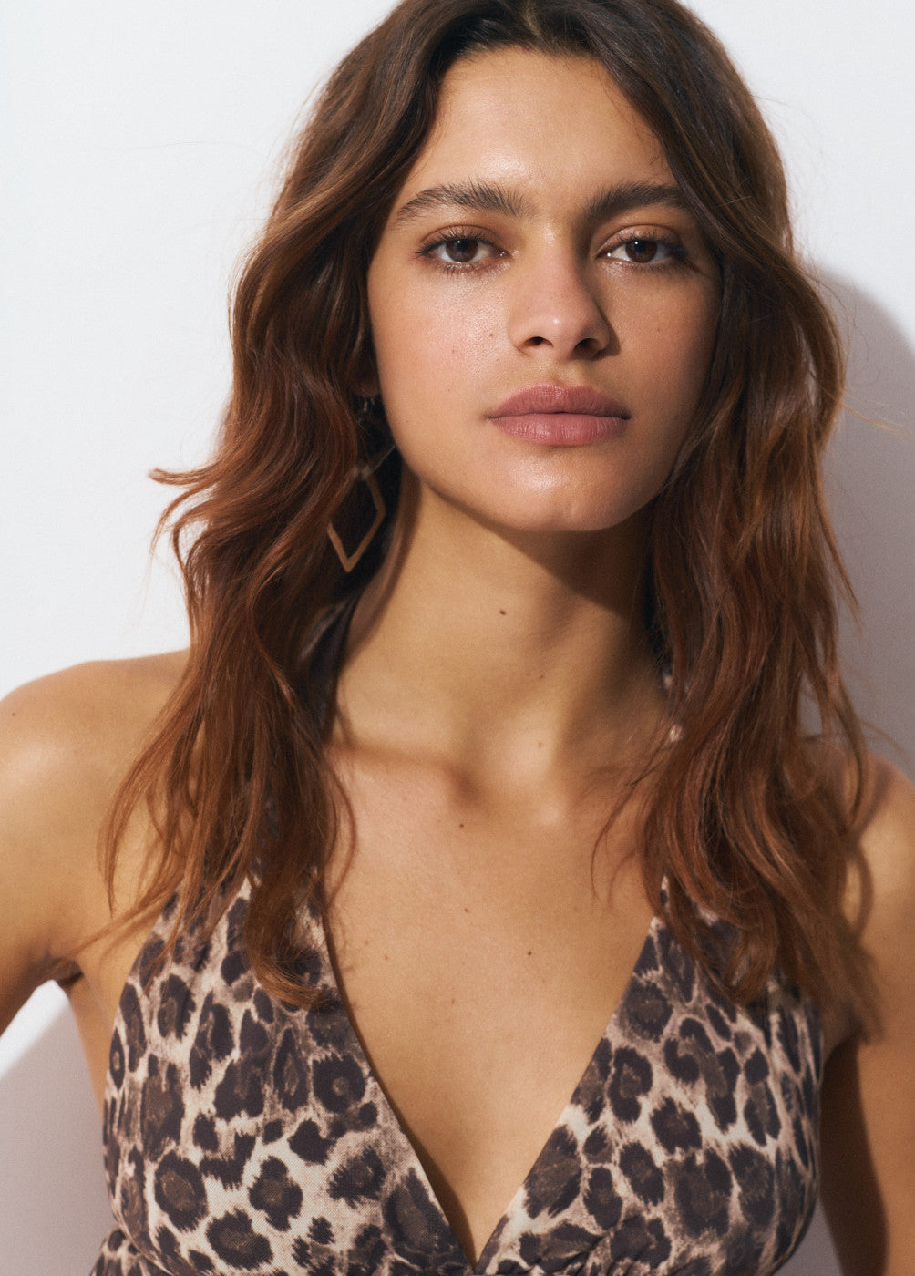 Top tul animal print