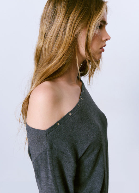 Camiseta asimétrica eyelets