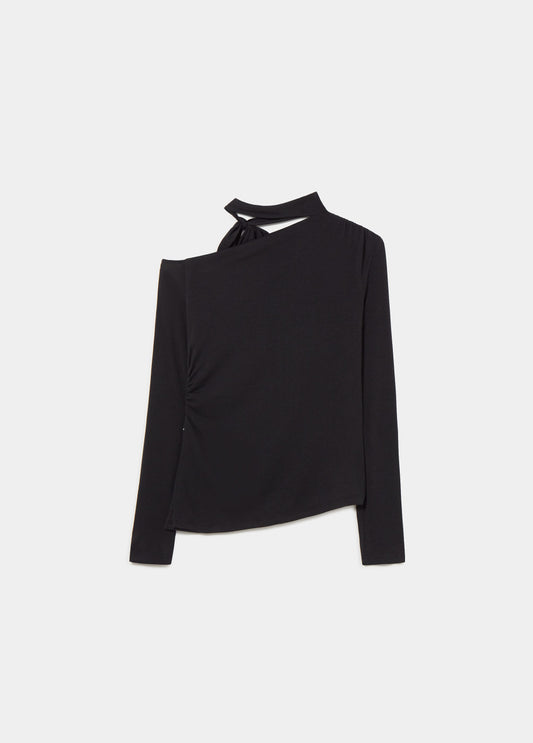 Camiseta asimétrica bufanda
