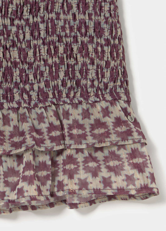 Falda smock estampada