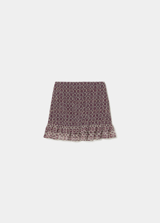 Falda smock estampada