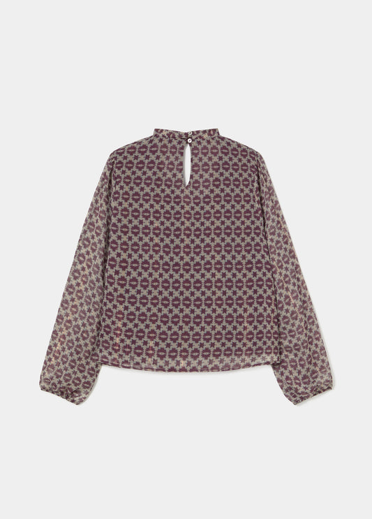 Blusa estampada choker