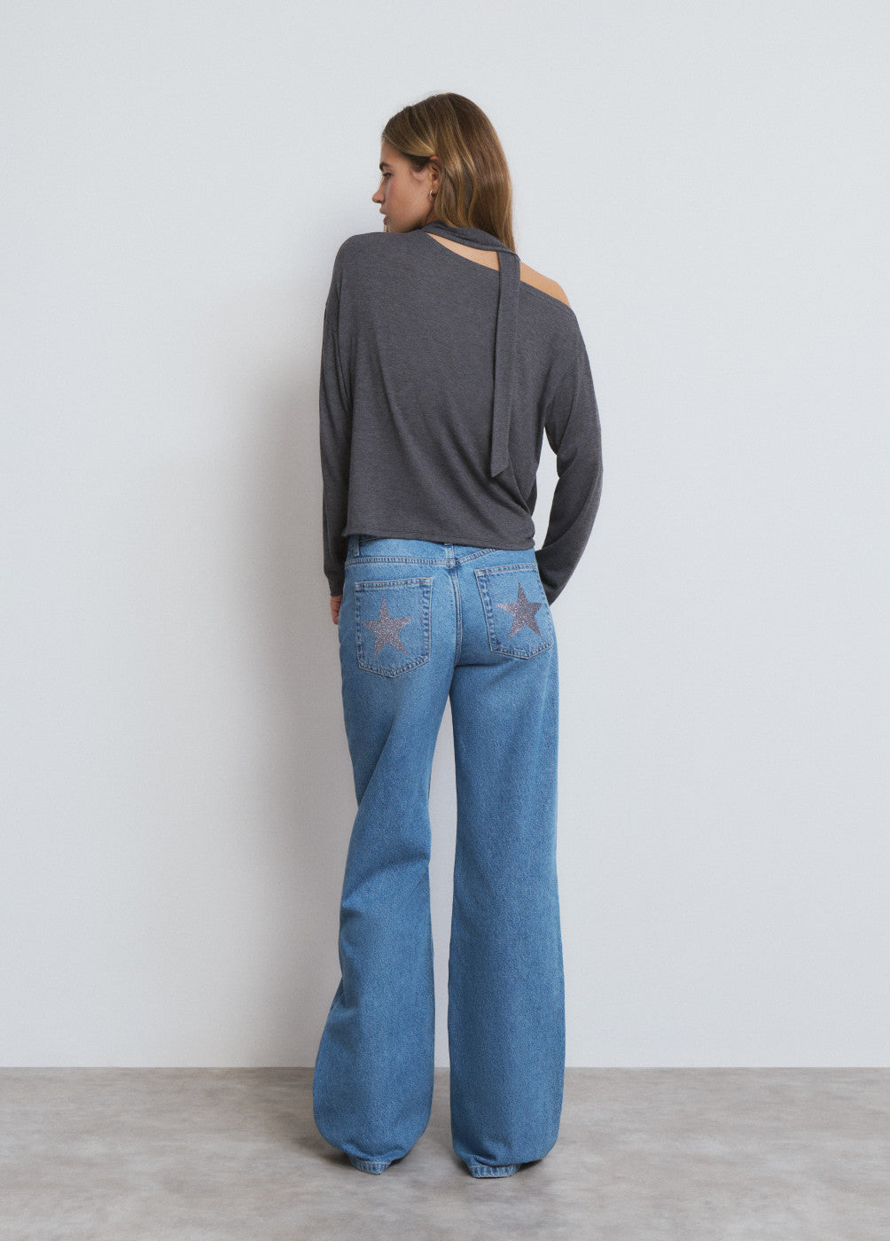 Camiseta asimétrica bufanda