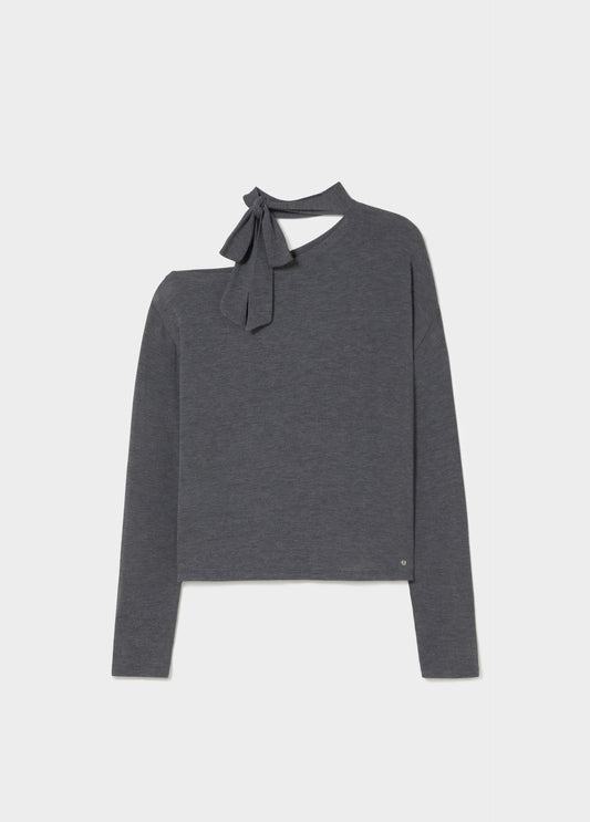 Camiseta asimétrica bufanda