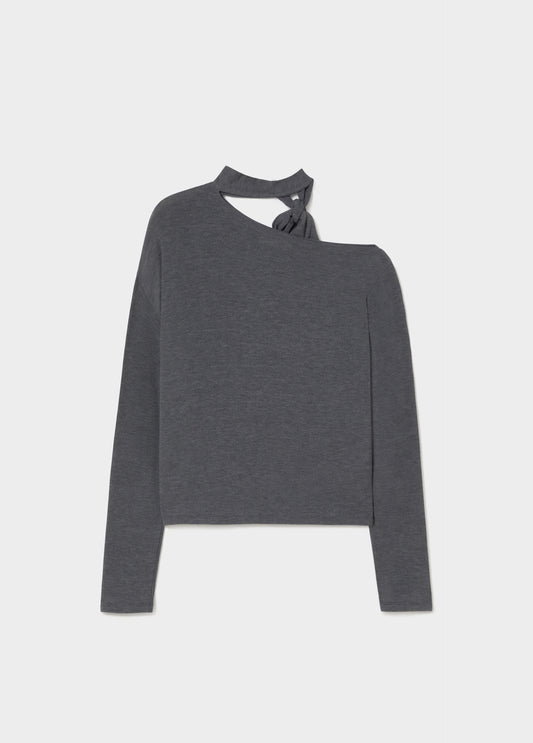 Camiseta asimétrica bufanda