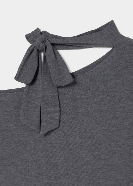 Camiseta asimétrica bufanda