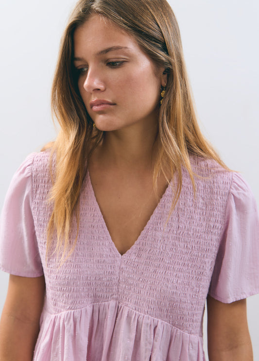 Blusa algodón smock