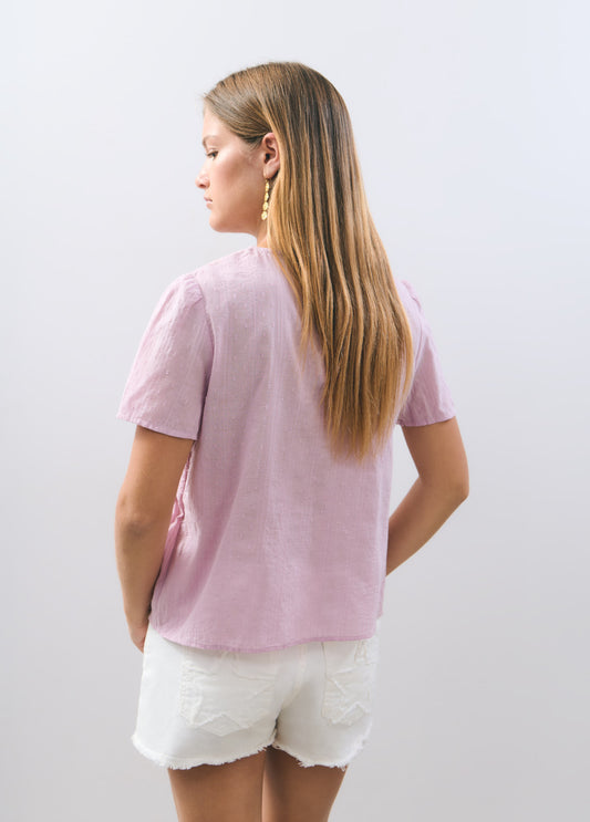 Blusa algodón smock