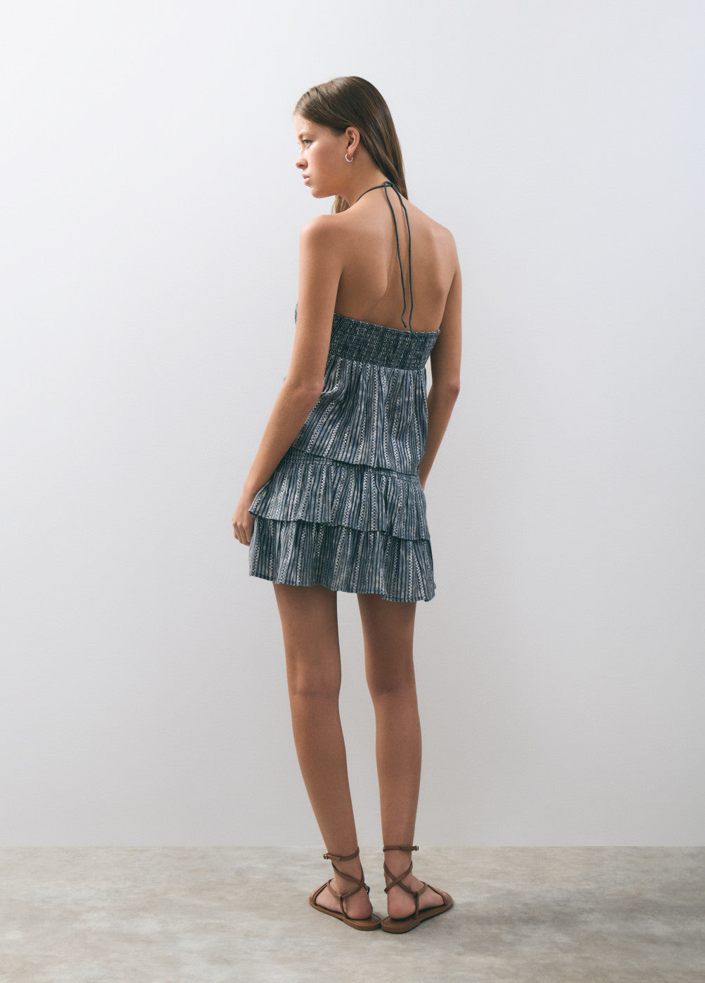 Falda smock rayas