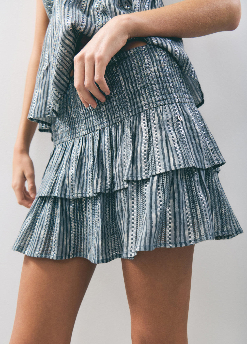 Falda smock rayas