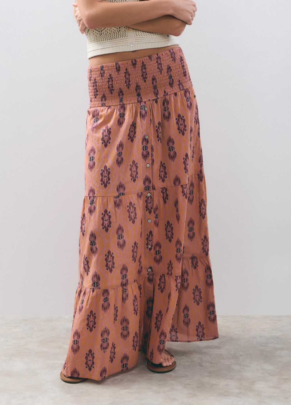 Falda larga estampado