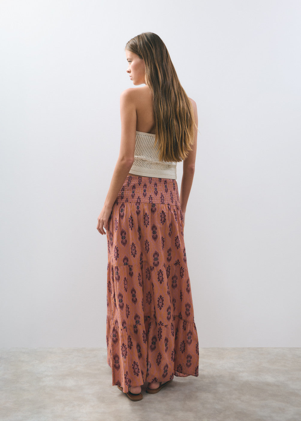 Falda larga estampado