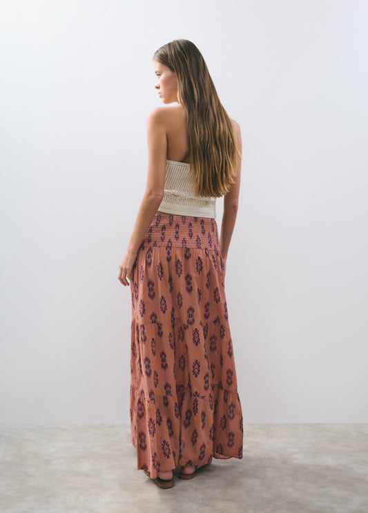 Falda larga estampado