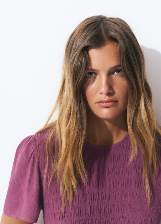 Blusa algodón smock