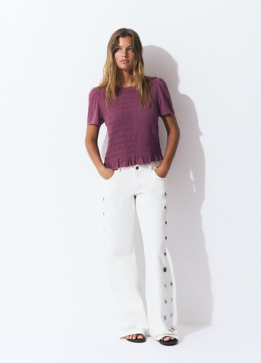 Blusa algodón smock