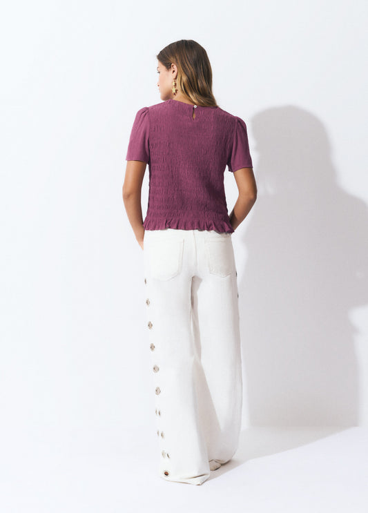 Blusa algodón smock