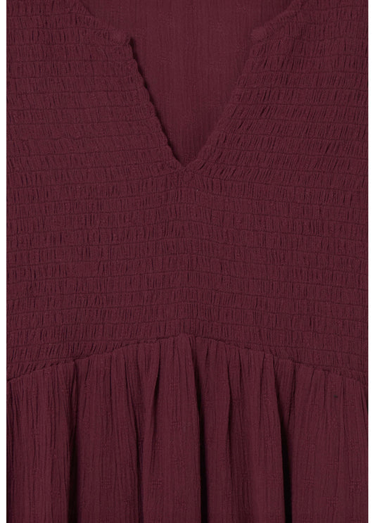 Camisa escote smock