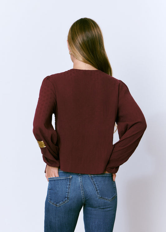 Camisa escote smock