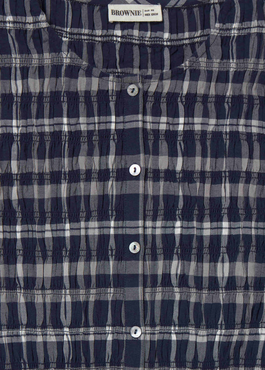 Blusa smock cuadros