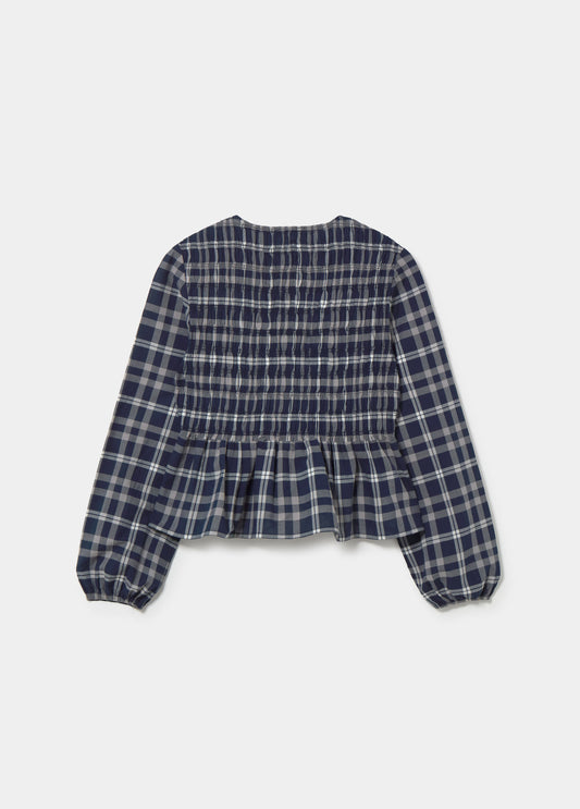 Blusa smock cuadros